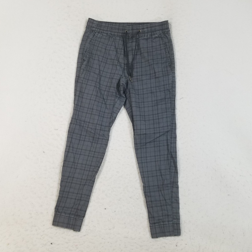 Hollister Jogger Mens S Grey Plaid Skinny Jogger Advanced Stretch Casual Pants